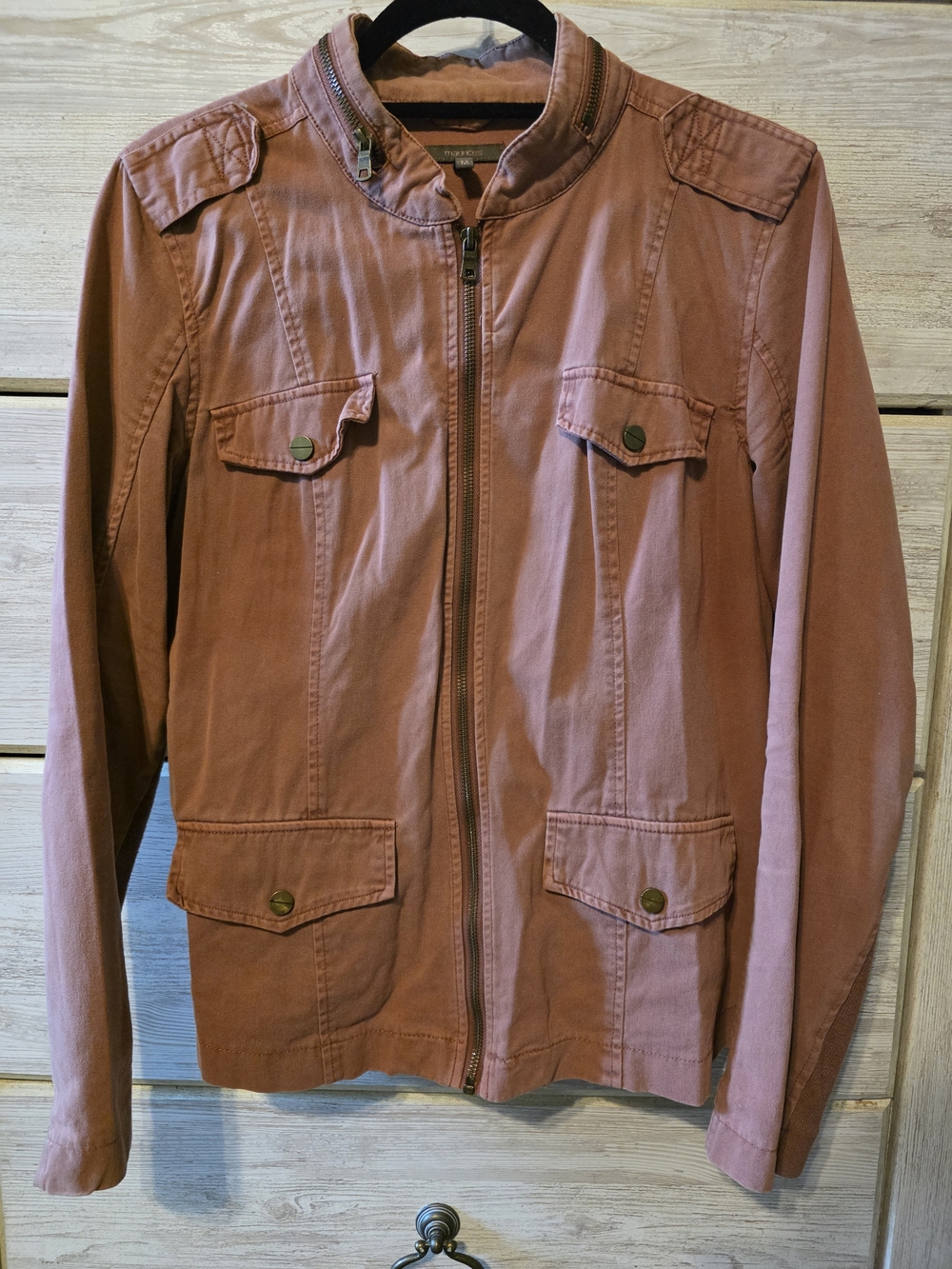 Maurices Light Rose Pink Utility Jacket - Zipper Front